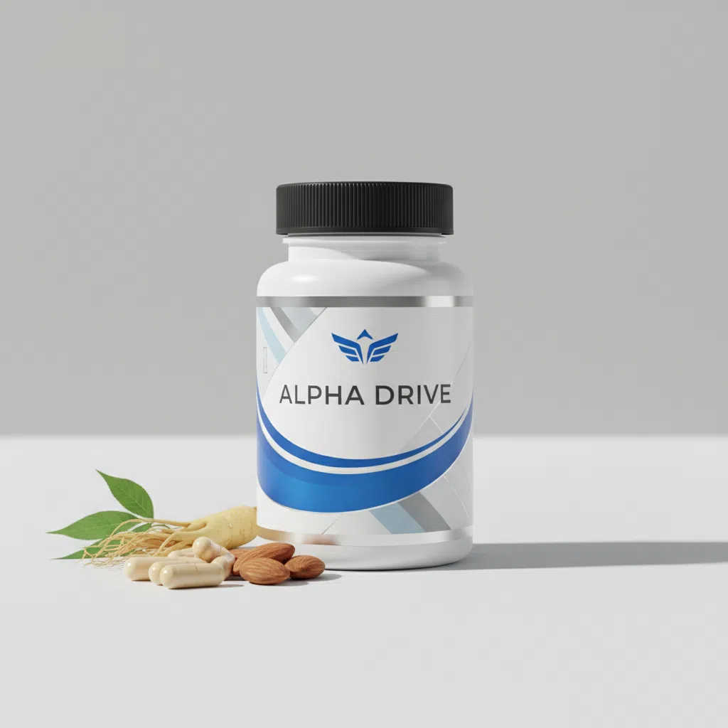 Alpha Drive vit burk med 60 kapslar - mäns kosttillskott för vitalitet